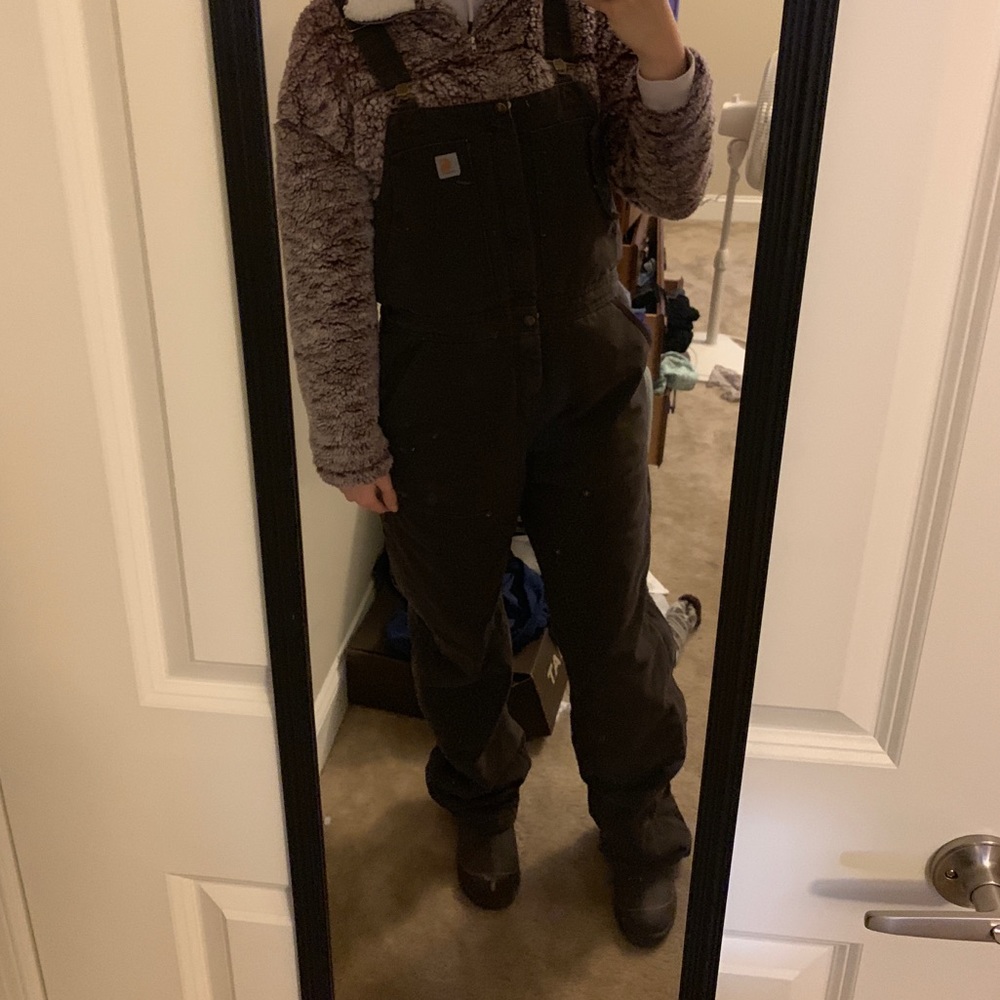 Brown carharrt bibs